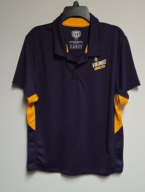 Minnesota Vikings Men's Purple & Gold Polo Shirt Large